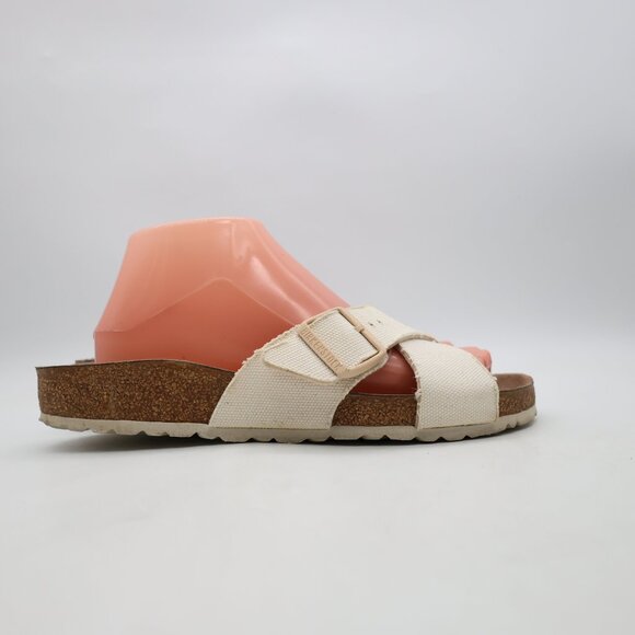 Birkenstock Sienna II Vegan Women's EU 40 Slide Sandals Canvas Cross Strap - Picture 1 of 10